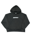 Black hoodie with 'BOWI' logo on a white background