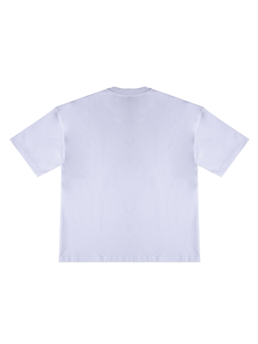 White t-shirt on a white background