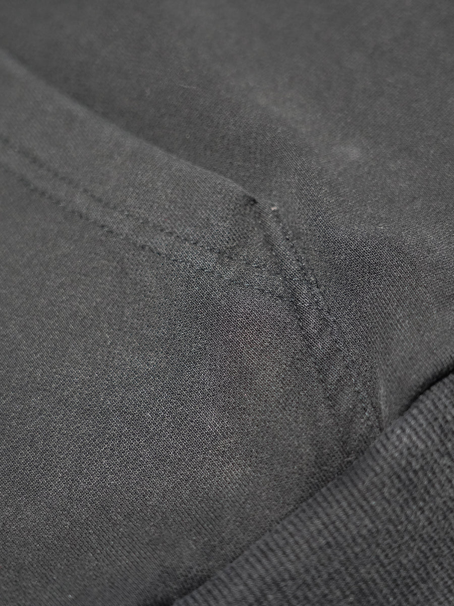 Close-up of a dark gray fabric texture