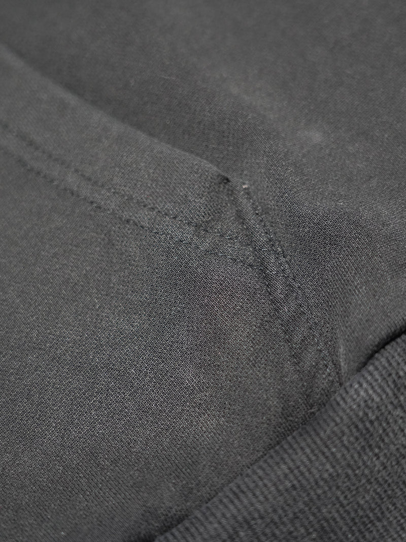 Close-up of a dark gray fabric texture