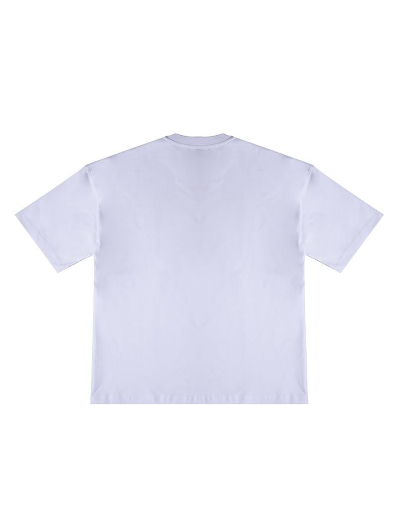 White t-shirt on a white background