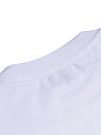 Close-up of a white shirt collar on a white background