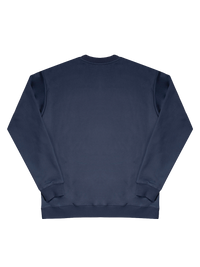 Navy blue sweatshirt on a white background