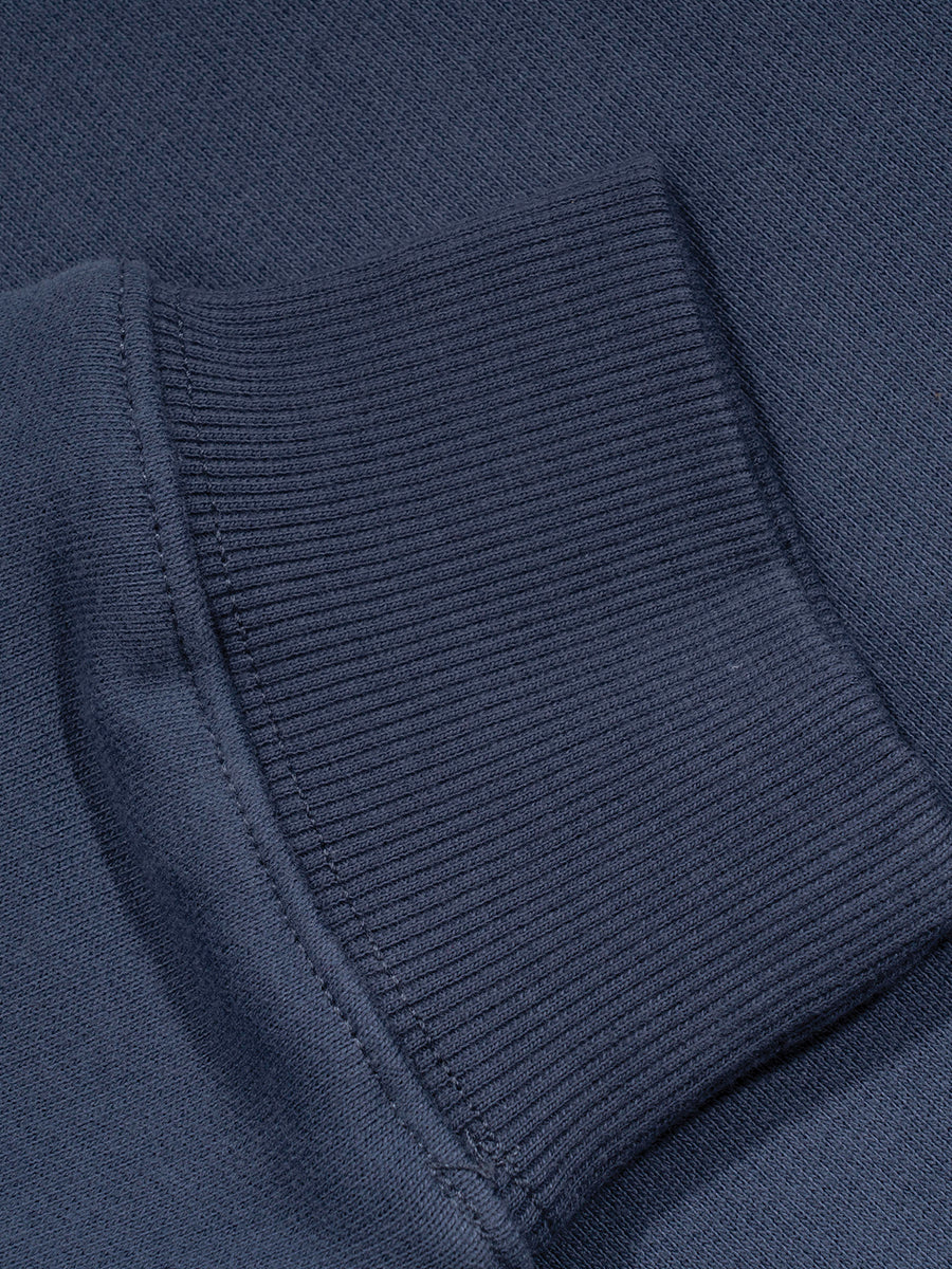 Close-up of a blue fabric texture