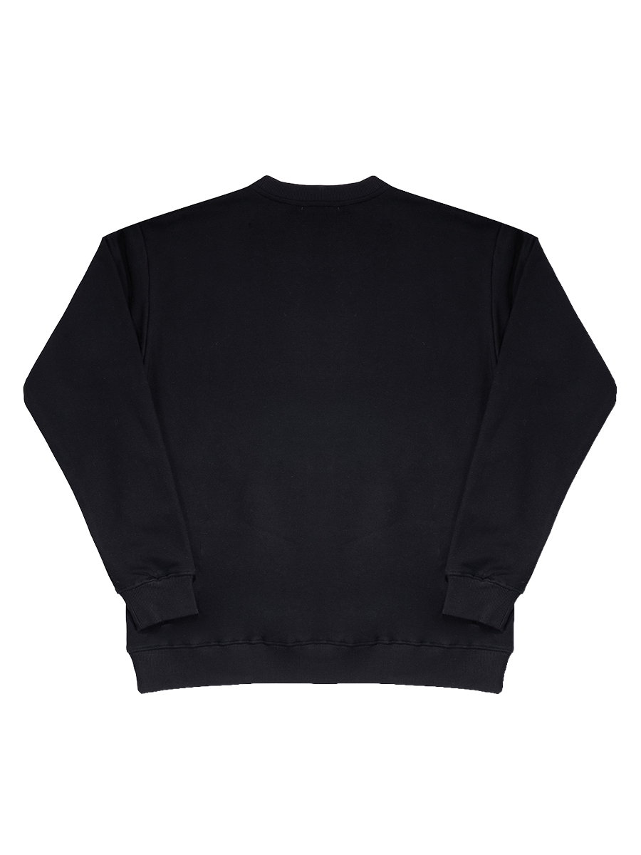 Black sweatshirt on a white background
