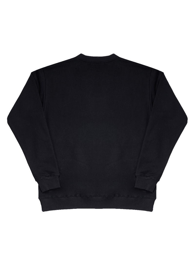 Black sweatshirt on a white background