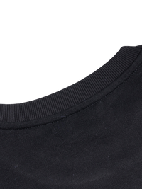 Close-up of a black garment with a white background