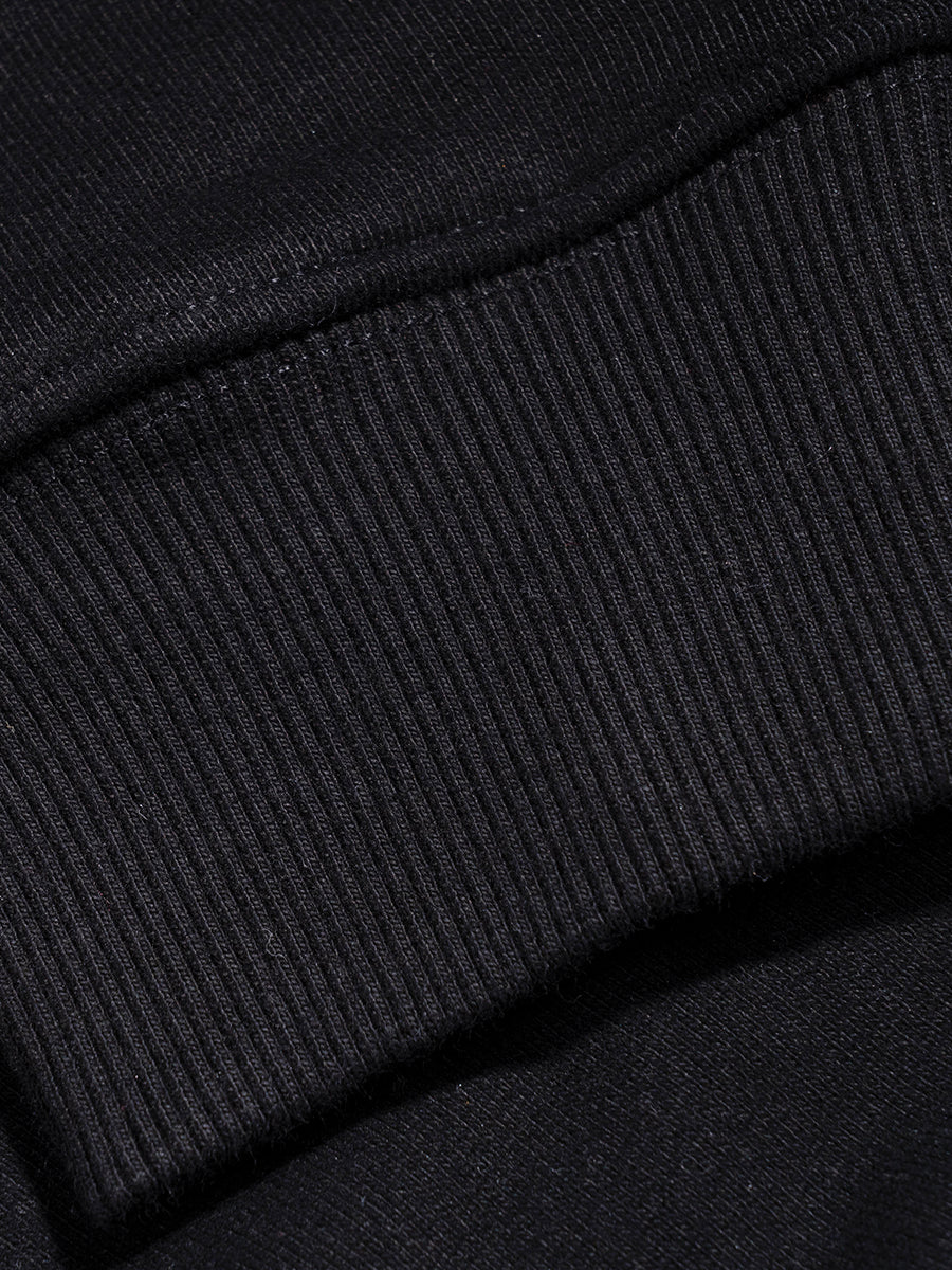 Close-up of black fabric texture