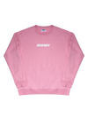 Pink sweatshirt with 'BOWI' branding on a white background