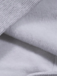 Close-up of gray fabric with a textured pattern