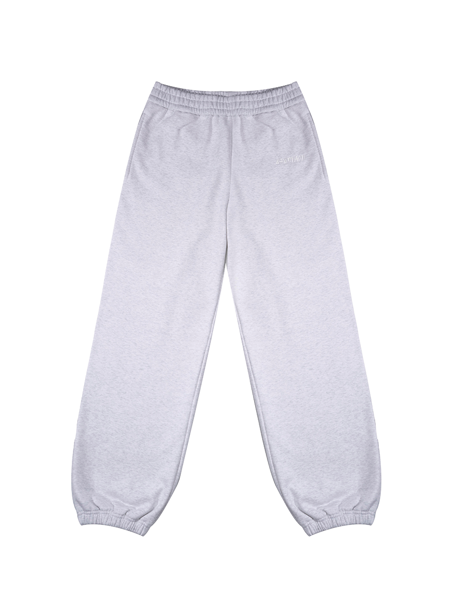 Light gray sweatpants on a white background