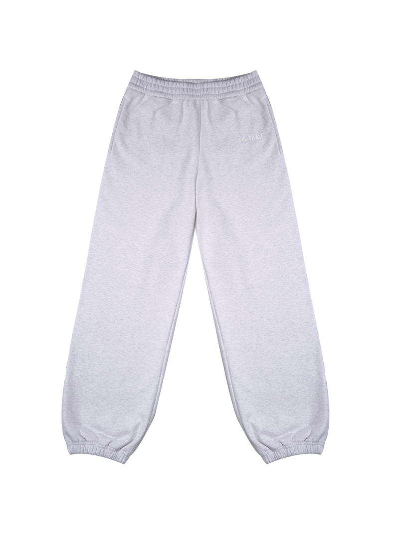Light gray sweatpants on a white background