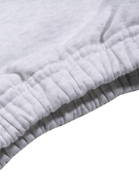 Close-up of a bowi gray sweatpant on a white background